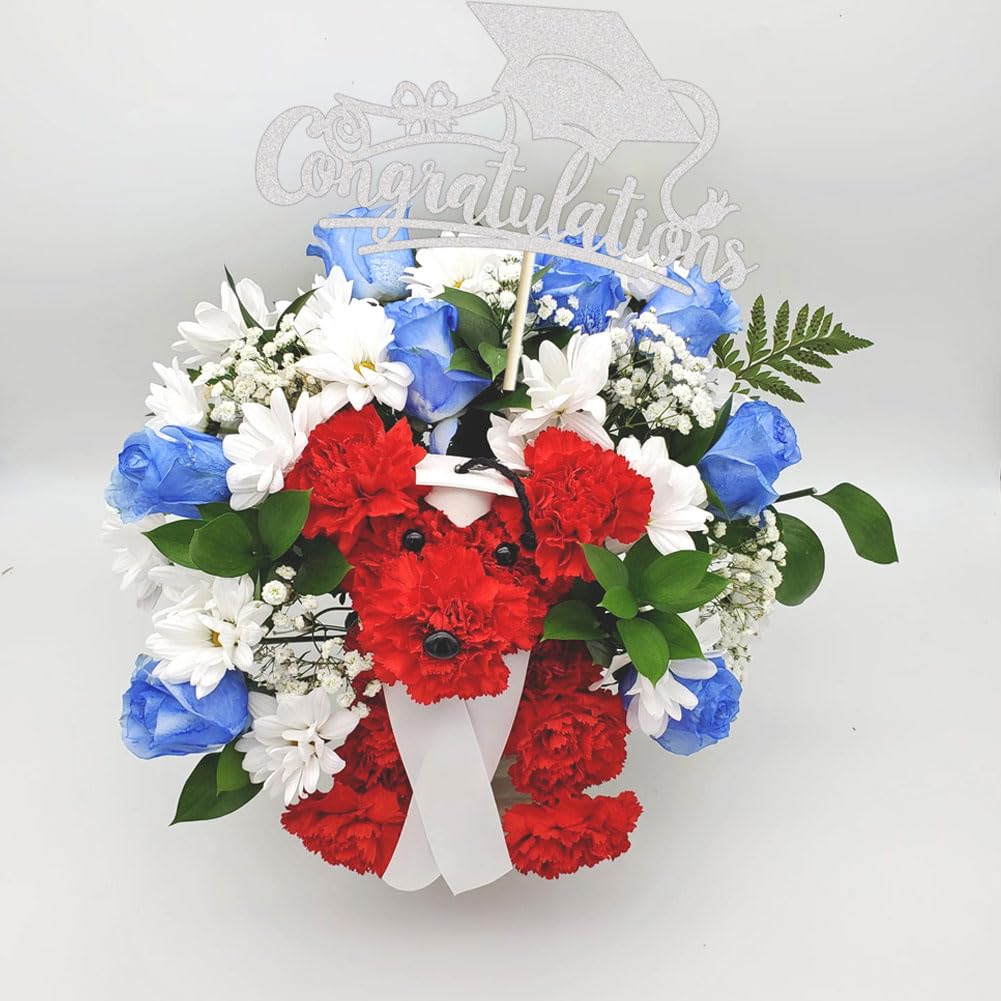 Congratulations 2026 Graduation Cake Topper Red Glittery Class of 2026 Cake Topper Congrats Grad Party Cake Decor for 2026 Senior High School College Grad Party Supplies Decorations BST220