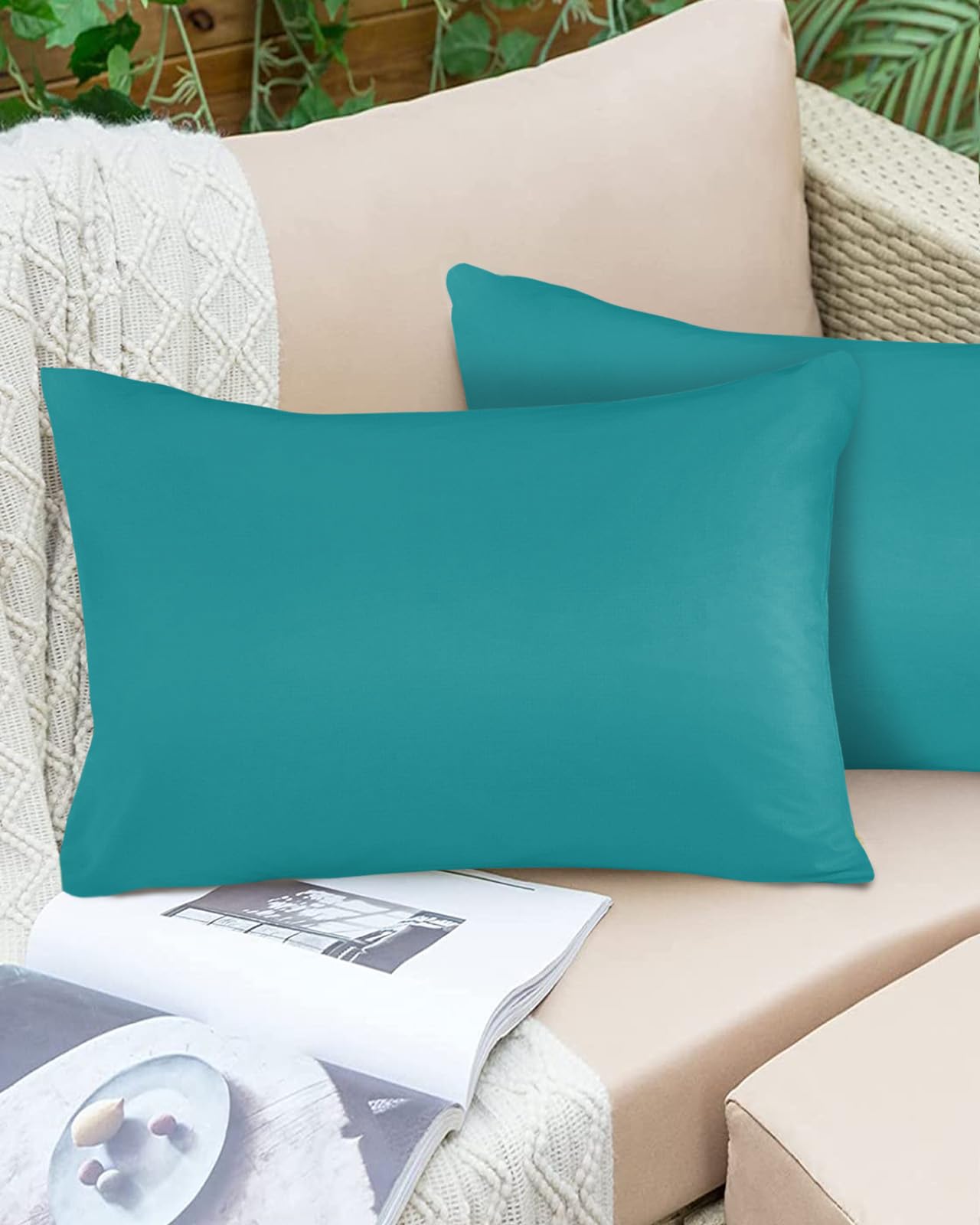 T&H XHome Pillow Covers 12x20 Inch Boho Style Orange Vintage Art Carpet Soft Brushed Microfiber Pillowcases with Hidden Zipper Closure Bed Pillow Shams for Bedroom Sofa Car BST202