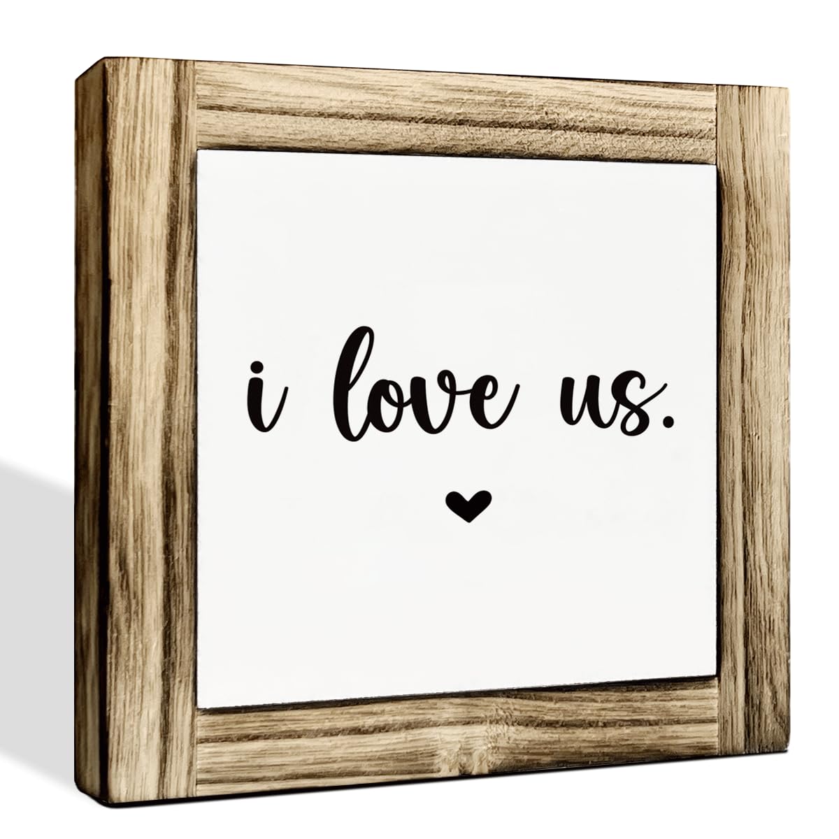 Homes Decor Signs, Decorative Wooden Box Sign, Farmhouse Decors for Living Room, Bedroom, Kitchen, New Home Decor, Shelf Counter Decoration, Home Sweet Home Sign, 5.9×5.9 inches BST220