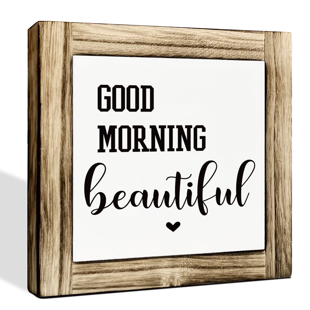 Homes Decor Signs, Decorative Wooden Box Sign, Farmhouse Decors for Living Room, Bedroom, Kitchen, New Home Decor, Shelf Counter Decoration, Home Sweet Home Sign, 5.9×5.9 inches BST220