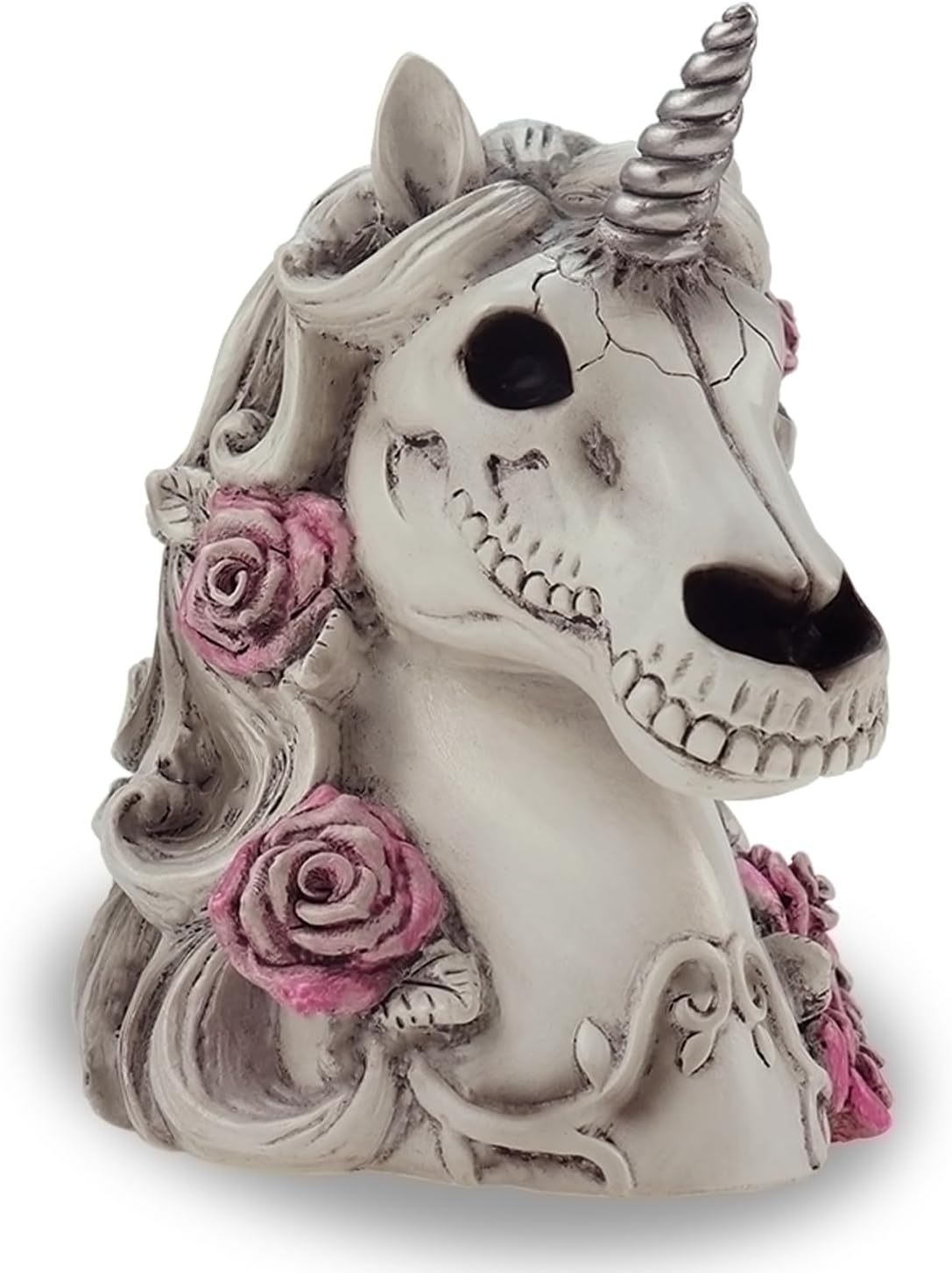 Gothic Unicorn Skull Piggy Bank Sugar Skull Gift for Women Adults Halloween Skeleton Day Dead Goth Home Decor BST220