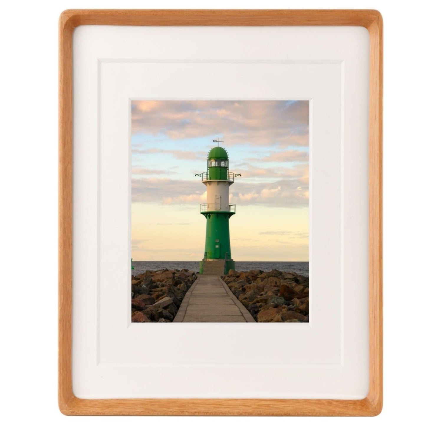 6x6 Solid Teak Wood Picture Frame Matted to 4x4 | Shatterproof Plexiglass, Mortise-Tenon Build, Horizontal & Vertical Tabletop Wall Mounting Square Display Frame BST220