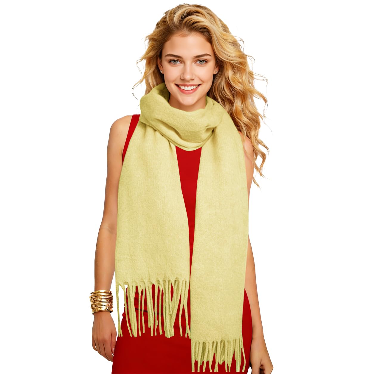 Winter Soft Long Scarf, Pashmina Shawls and Wraps, Warm Large Scarves for Men Women Evening Dress Wedding WN420