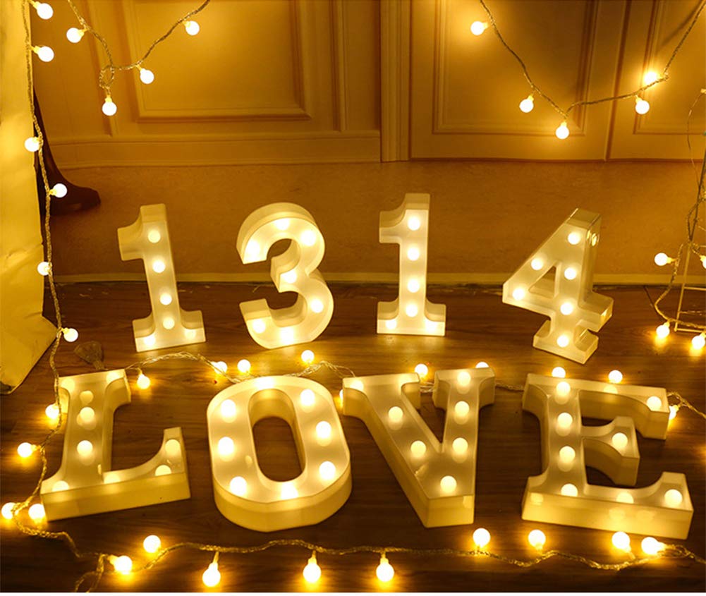 MUMUXI Marquee Light Up Letters | Large Light Up Numbers | Battery Powered and Bright with Every Letter of the Alphabet | For Wedding, Birthday, Party, Celebration, Christmas or Home Decoration (0) BST220