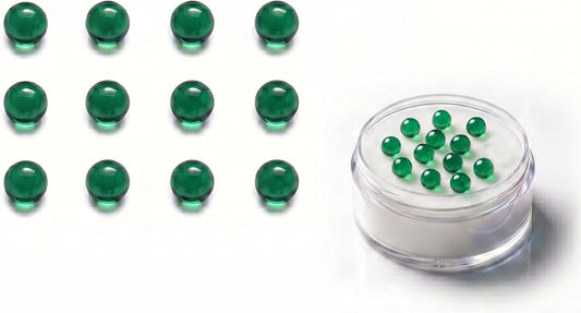 Emerald Pearls, 3mm OD Size Emerald Beads - 12 Pack - 3mm Size Emerald Pearl Accessories for Dipwand Begleri Beads BST326L
