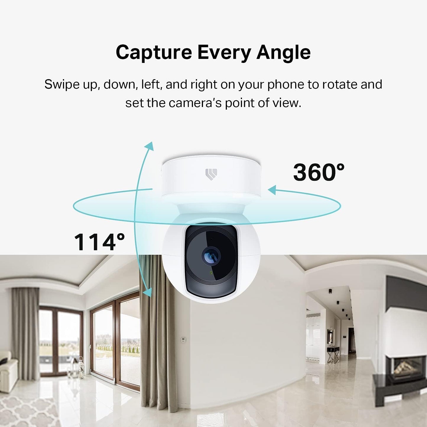Kasa Spot Pan Tilt 24/7 - 2K+ Indoor Pan/Tilt Wired Security Camera - Works as a Baby Monitor & Pet Camera Recoding 76