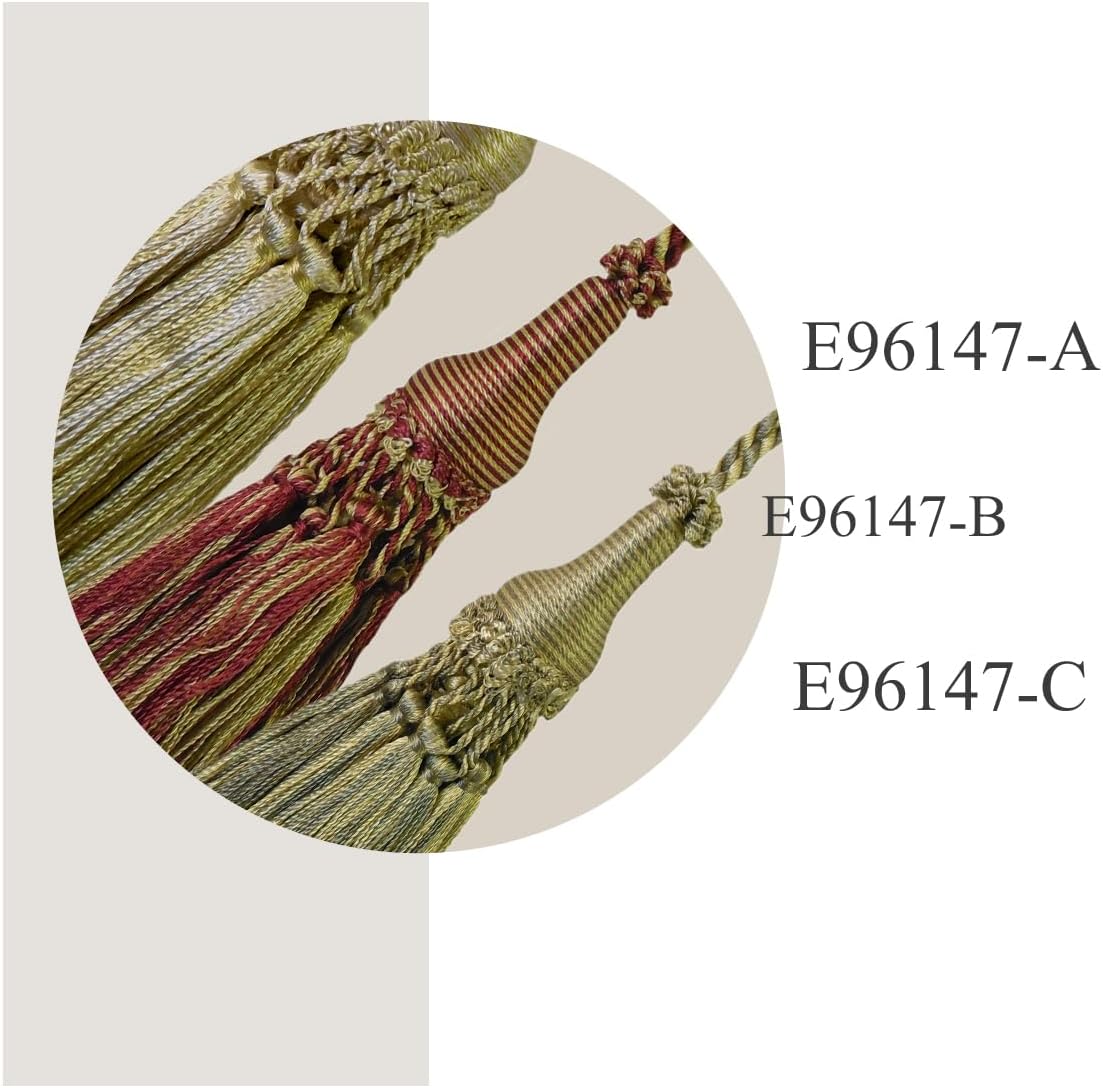 1 Pack Decorative Tassel with Hanging Loop, 13.78 in Total Length – Elegant Curtain Tieback, Door Handle Ornament, and Home Décor Accent - E96147_B BST326L