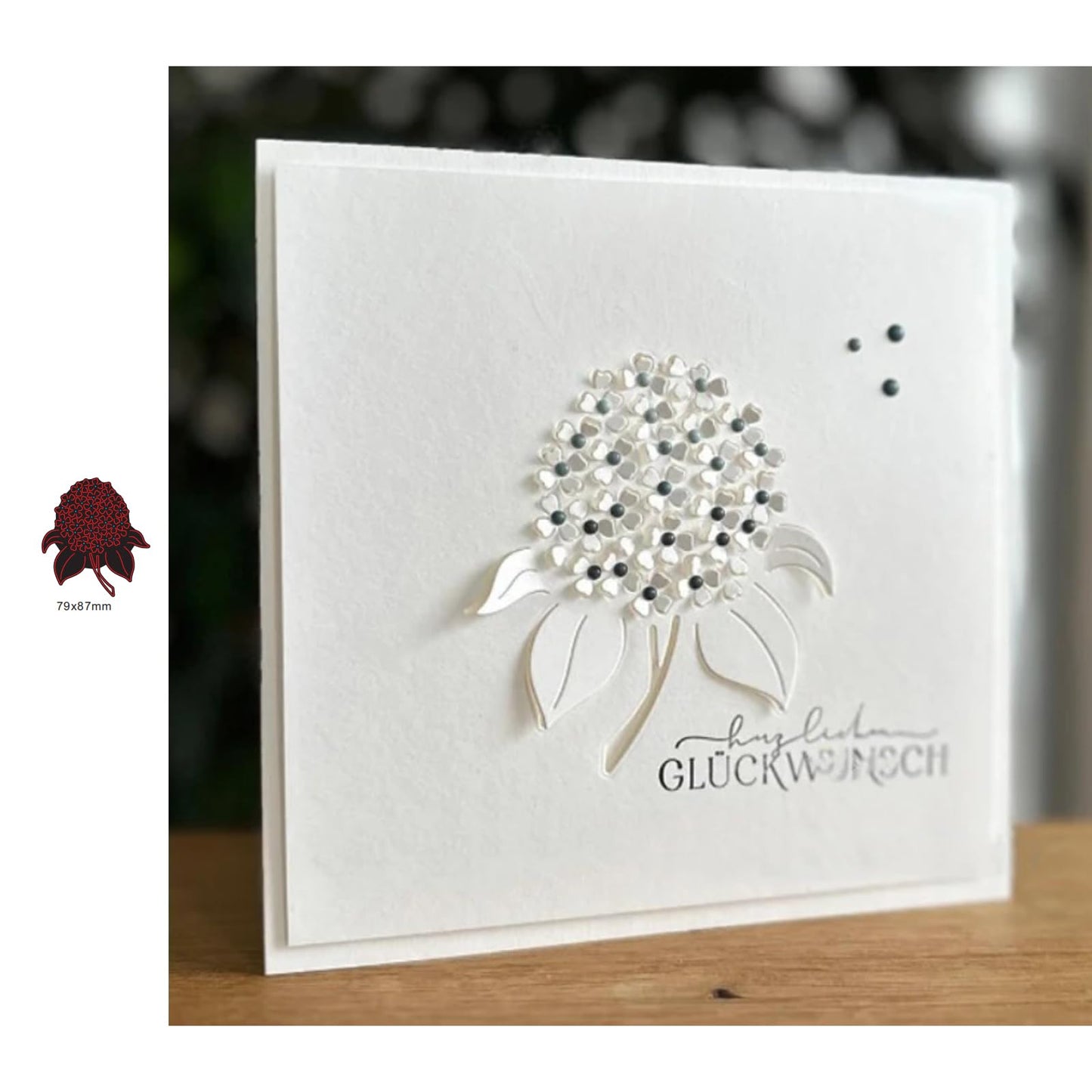Lapoo Cutting Die for Scrapbooking, 3D Backgrounds Frame New Cutting Dies DIY Album Card Making Decor Paper Craft Metal Die Cuts Party Decorations (Flower Shadow 5.4 x 2.8 in) BST220