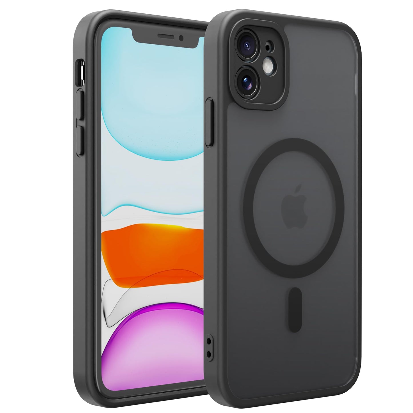 Magnetic for iPhone 17 Air Phone Case, [Compatible with MagSafe], Screen Protector X1, [Military Grade Drop Protection],Matte Finish,Slim,Shockproof,Protective (Black, iPhone 17 AIR) WN420