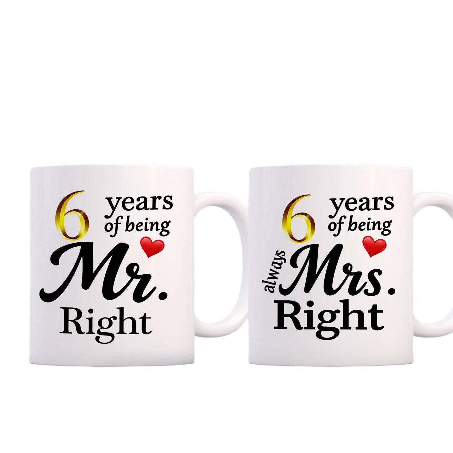 10 Year Anniversary For Couple Coffee Mugs Set of 2-10th Wedding Gifts Decorations for Parents Grandparents Husband Wife Him Her 11oz (10th) BST220