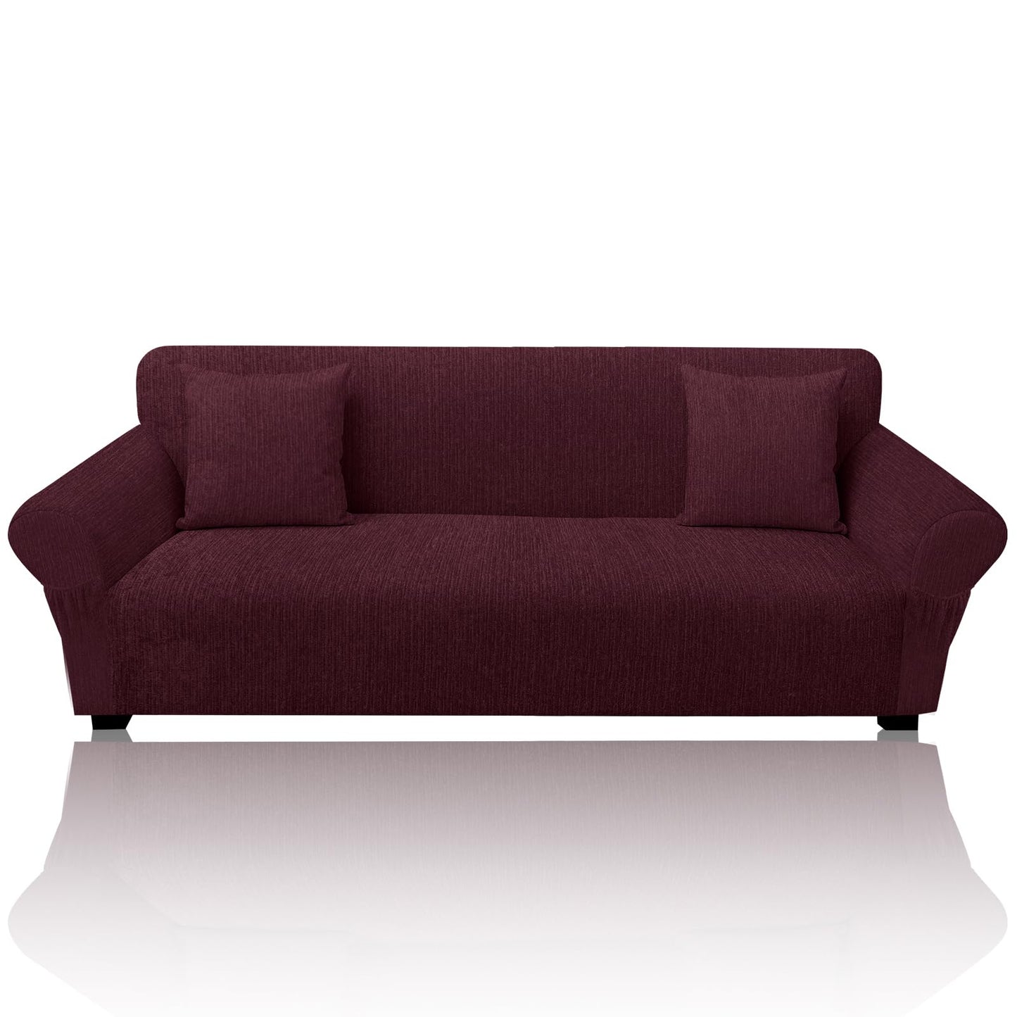 Sofa Slipcover with 2 Pillow Cover for 3 Cushion Couch, Non Slip Furniture Protector with Elastic Bottom, Washable Sofa Cover for Kids, Pets (Sofa, Navy) BST326H