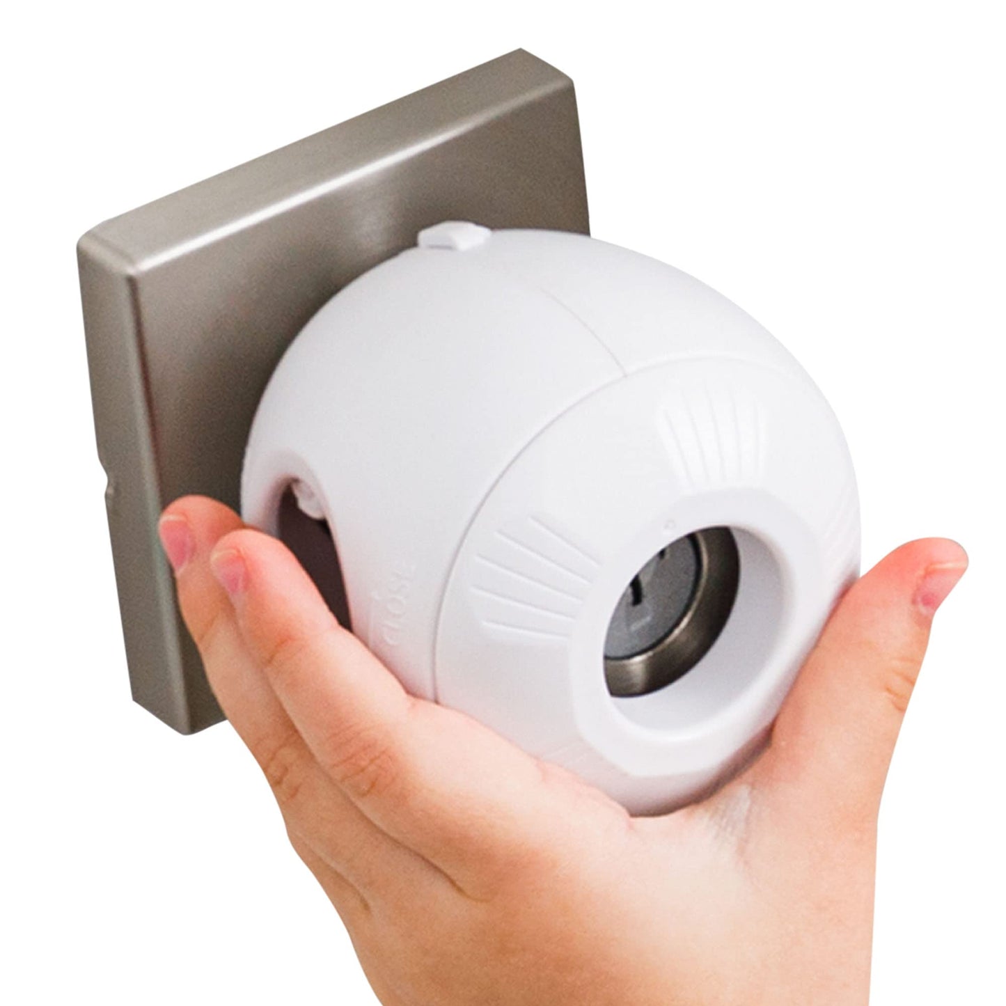 Child Safety Door Knob Cover (4 Pack) Hard-to-Remove Dual-Lock Door Handle Covers for Kids N31