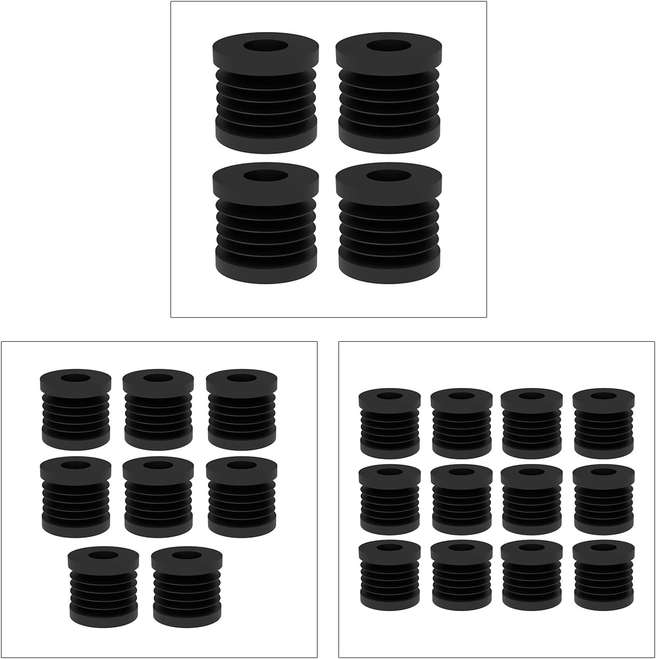 LIANXUE 3D Printer Anti Vibration Feet for Bambu Lab X1 Series and P1P Universal Rubber Foot Anti-Slip Rubber Shock Pad Silicone BST220