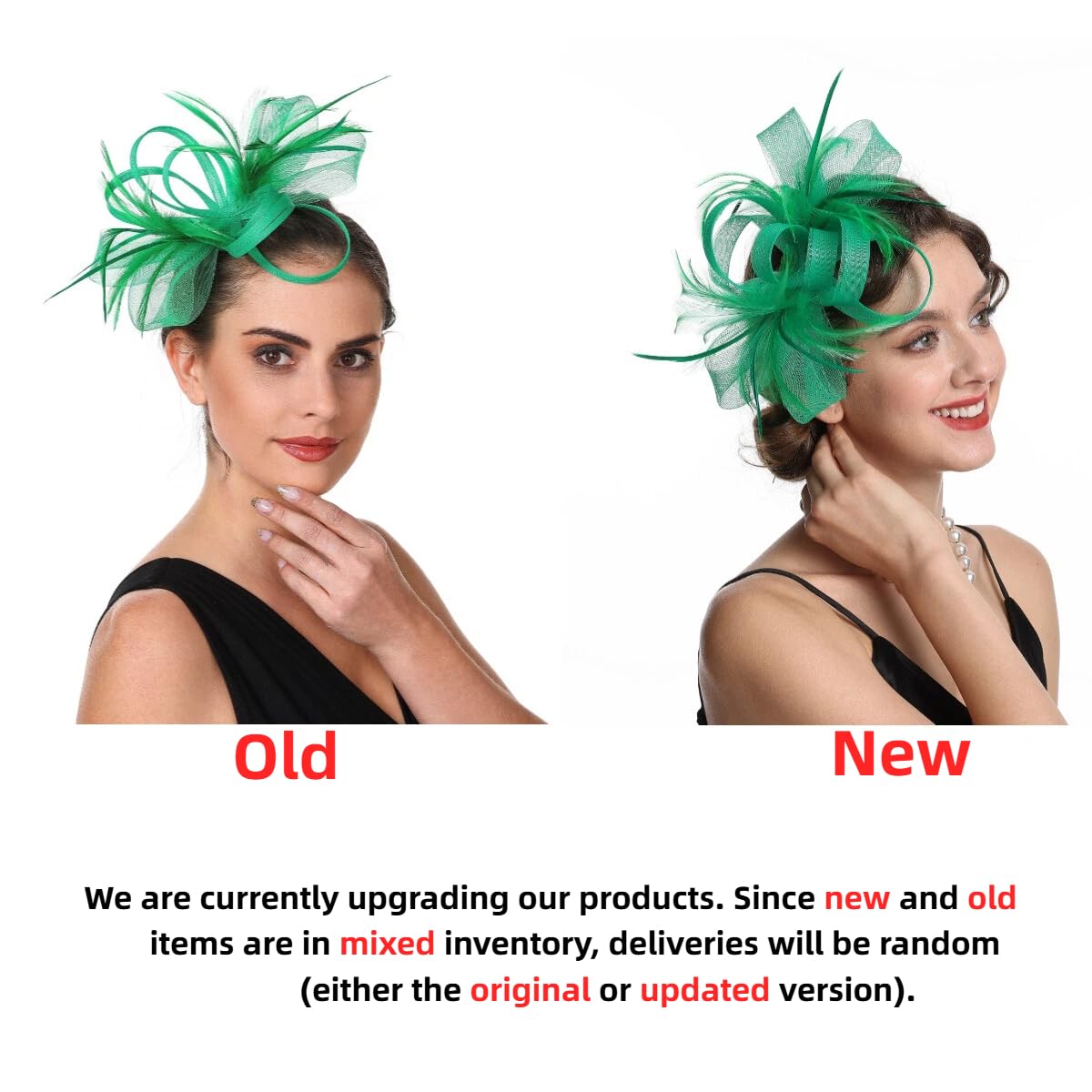 SAFERIN Fascinators Hat Flower Mesh Ribbons Feathers on a Headband and a Clip Tea Party Headwear for Girls and Women WN420