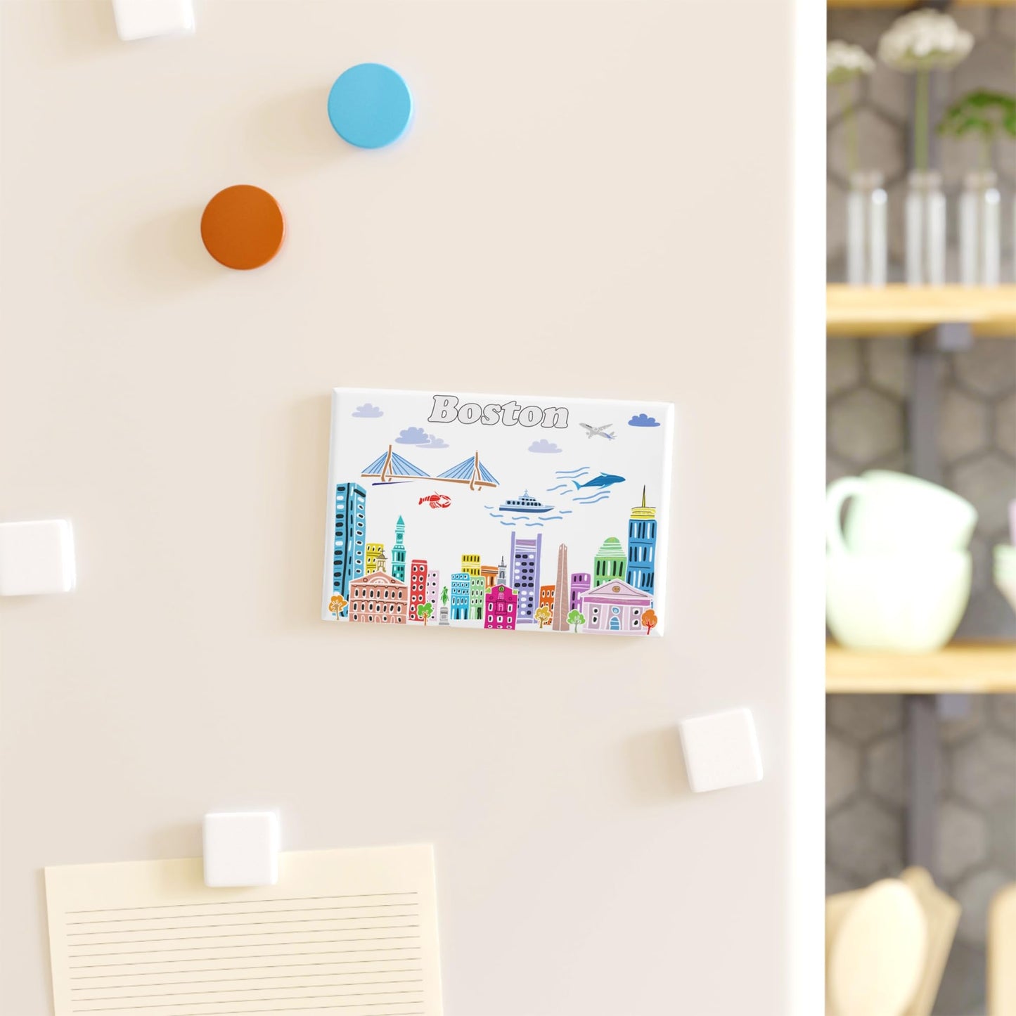 City Themed Artwork Magnet Collection by Beary Blu - Designed in The USA, Collectible Souvenirs Gifts 2.5" x 3.5" (Dallas) BST220