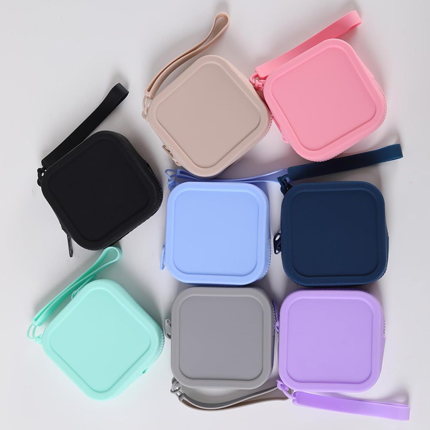 Coin Purse For Women And Girls, Silicone Change Purse Square Coin With Multi-usage, Colorful Coin Wallet For Change, Receipts And Keys WN420