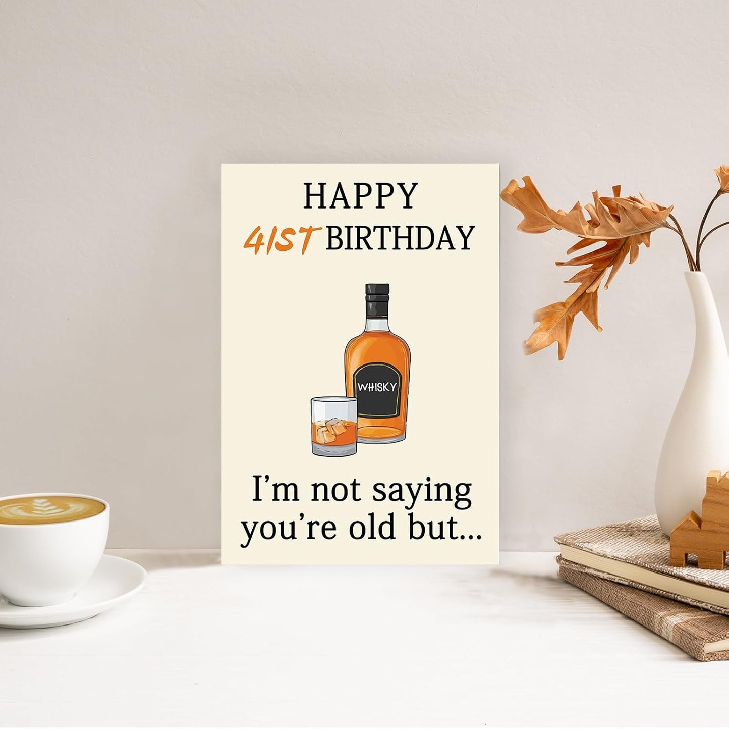 Funny 41st Birthday Card, Best 41st Birthday Gifts Women Men, Unique 41st Birthday Decorations for Him Her, Happy 41 Year Old Bday Card Gifts for Husband Wife WN420