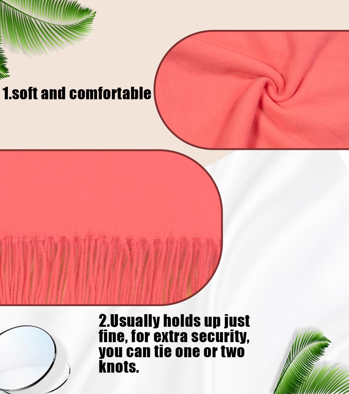 Winter Soft Long Scarf, Pashmina Shawls and Wraps, Warm Large Scarves for Men Women Evening Dress Wedding WN420