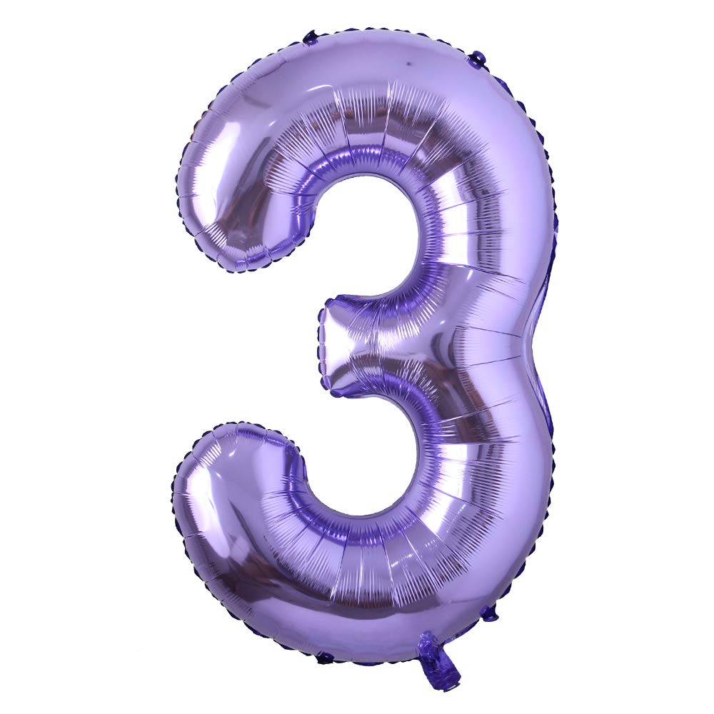 40inch Purple Helium Foil Number Balloons Large Figures Inflatable Balls Baby Shower Birthday Wedding Decoration Party Supplies (40 Inch Purple 8) BST326L