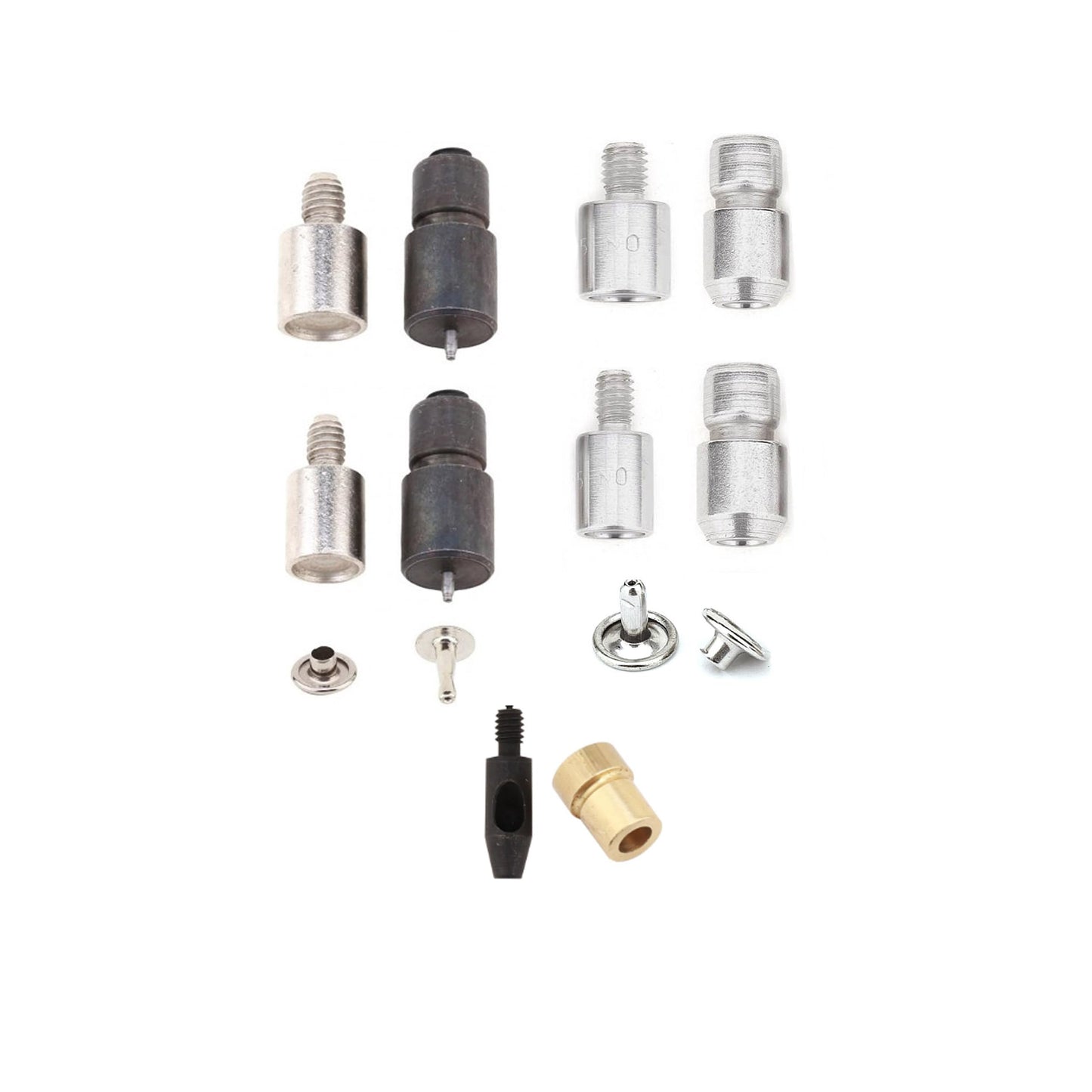Rivet Press Machine with Essential Rivet Dies - Rivet Setting Kit for 7 mm and 9 mm Single and Double Cap Rivets for Garment and Bag Making BST220