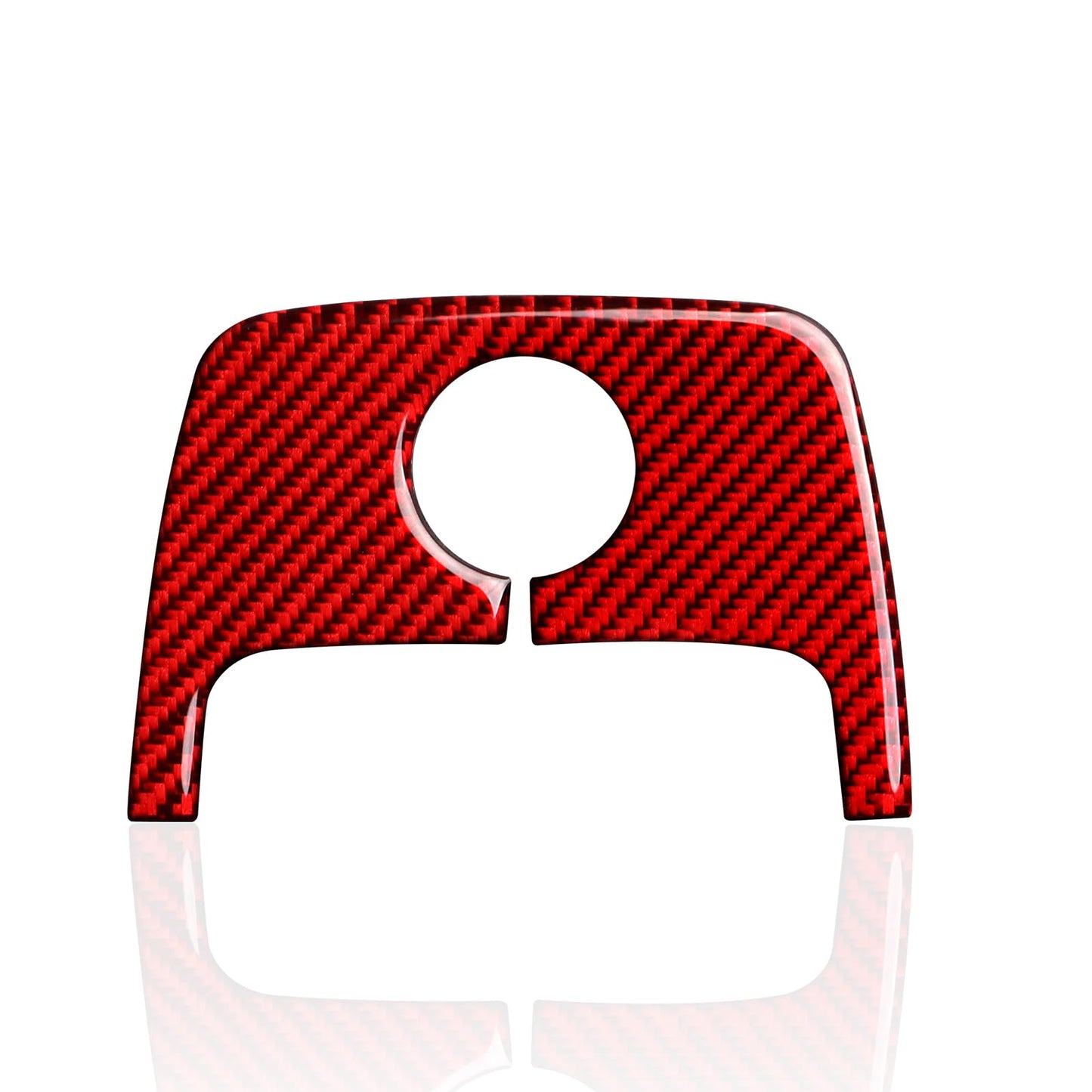 Car Gear Shift Lower Panel Sticker Carbon Fiber Decal Interior Trim Cover for Jeep Wrangler 2011 2012 2013 2014 2015 2016 2017 Accessories (Red) BST220