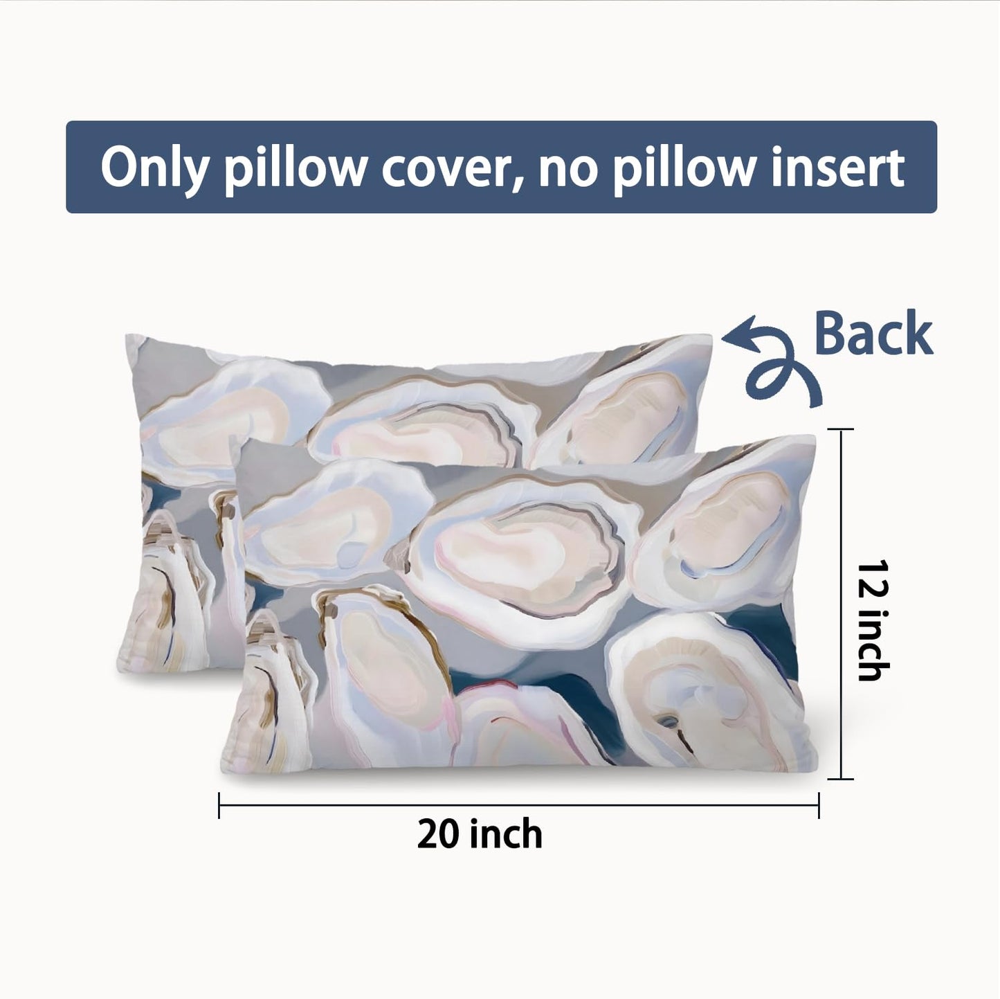 Coastal Beach Girly Room Decor 12x20 Pillow Cover, Preppy Beach Navy Blue Bikini Striped Decorative Lumbar Pillow Covers for Girls Bedroom College Dorm Sofa Couch BST326L