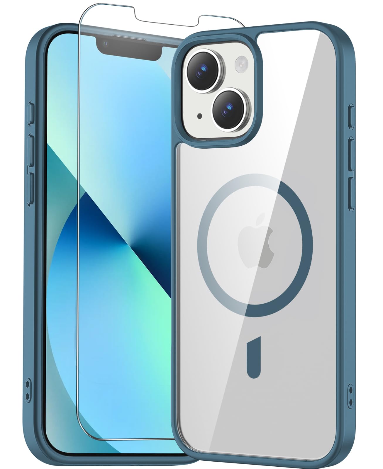 for iPhone 17 Pro Max Case Clear with Screen Protector, Compatible with Magsafe, Anti-Yellowing, Military-Grade Protection, Shockproof Slim Magnetic Phone Case Cover, Black WN420