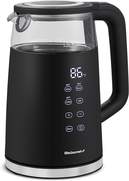 Elite Gourmet 1.7L Dual Wall Cool Touch Electric Tea Kettle 50