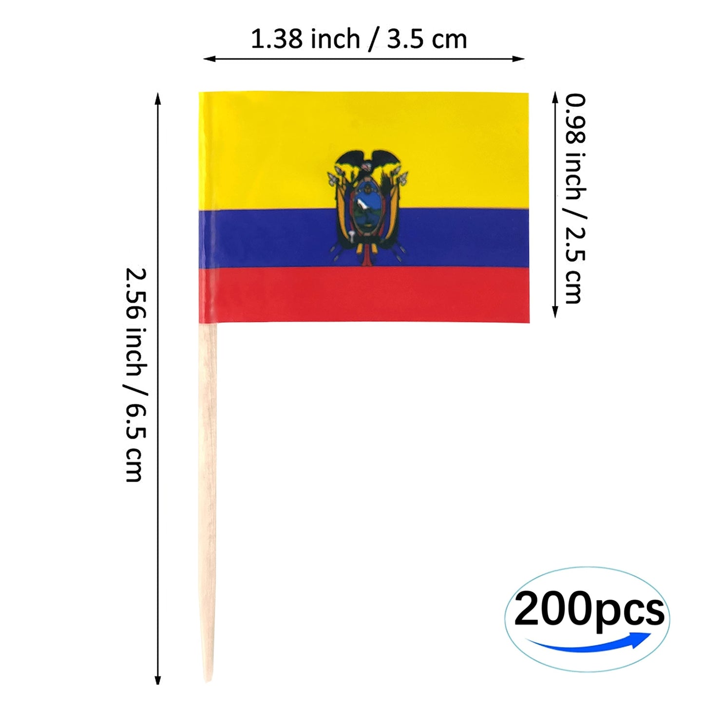 JBCD Mexico Toothpick Flag Mexican Mini Small Cupcake Topper Flags, 200pcs BST220