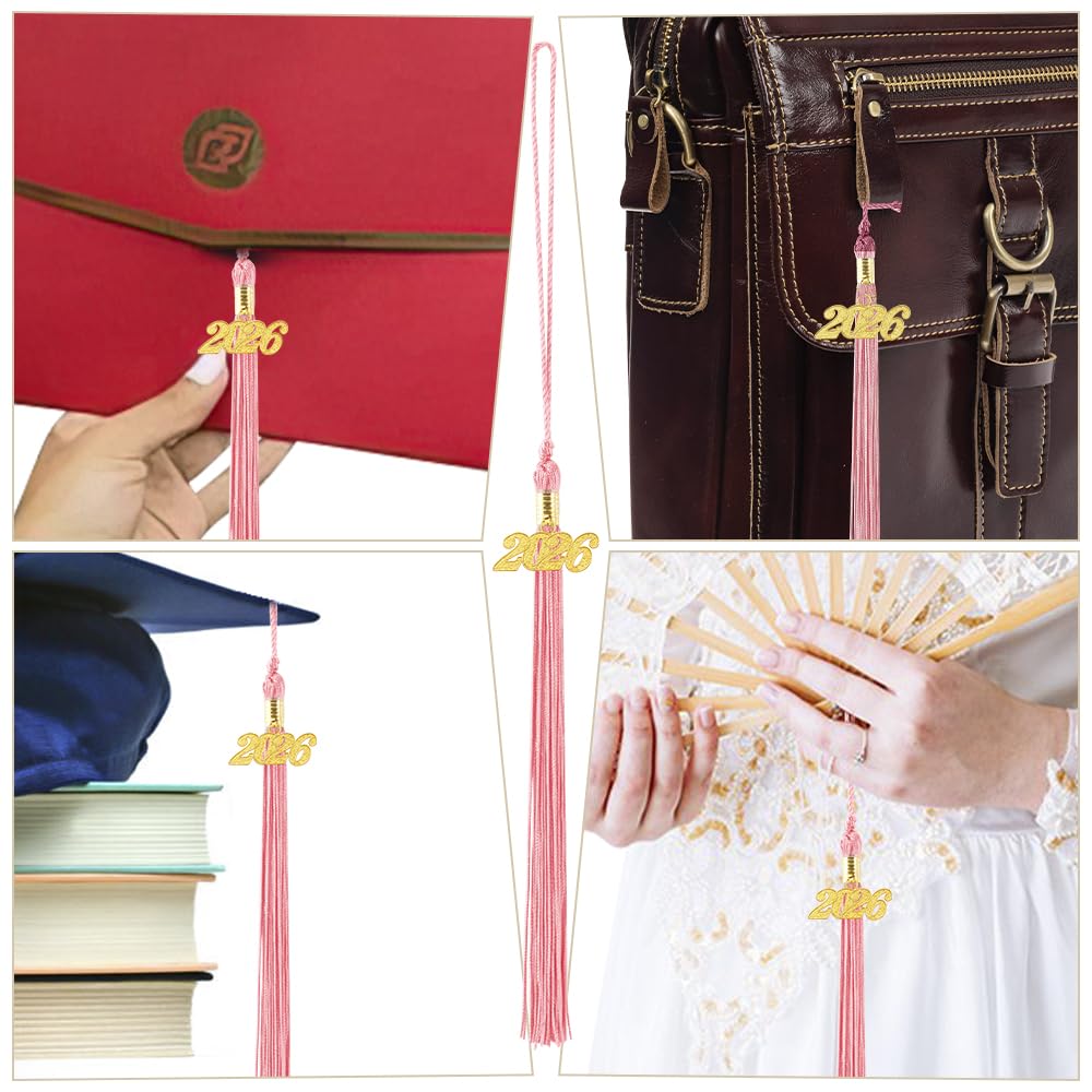 2026 Black Tassel Graduation with Charm,Graduation Cap Accessories,2026 Tassels for Caps Kindergarten Elementary School Middle School University Gifts for Students,Congrats Grad Ceremony Essentials BST220