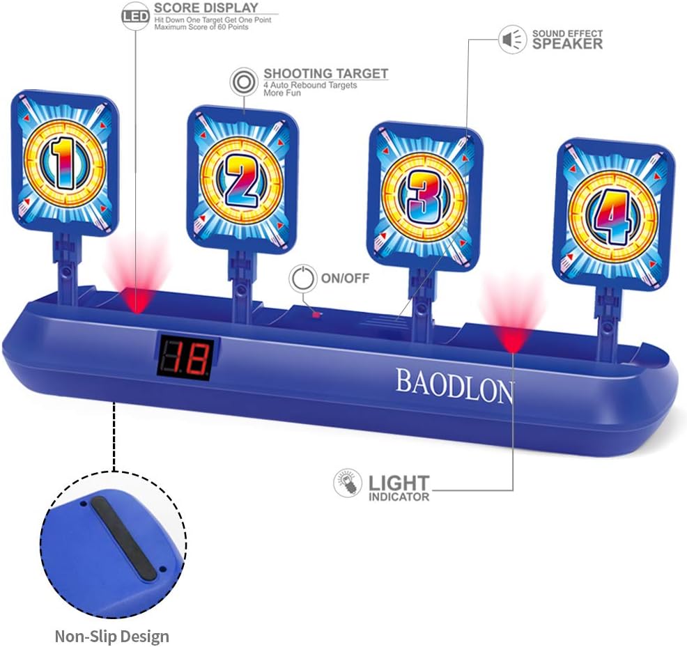 BAODLON Digital Shooting Targets with Foam Dart Toy Gun 101