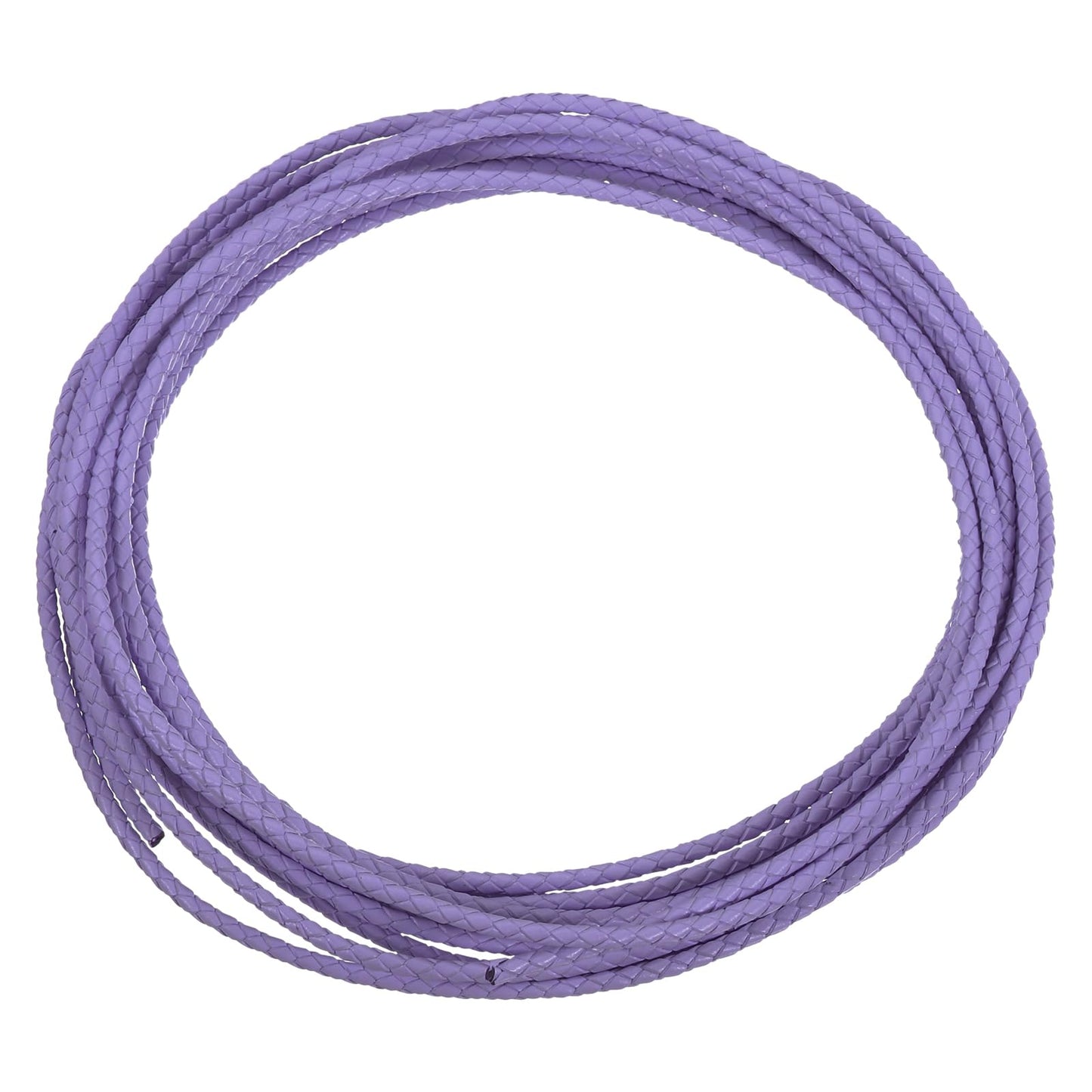 uxcell Leather Cord, 2.2 Yards 4mm Dia Braided String Strip for Purse Handbag Shoelace DIY Crafts Bracelet Making, Yellow BST326L