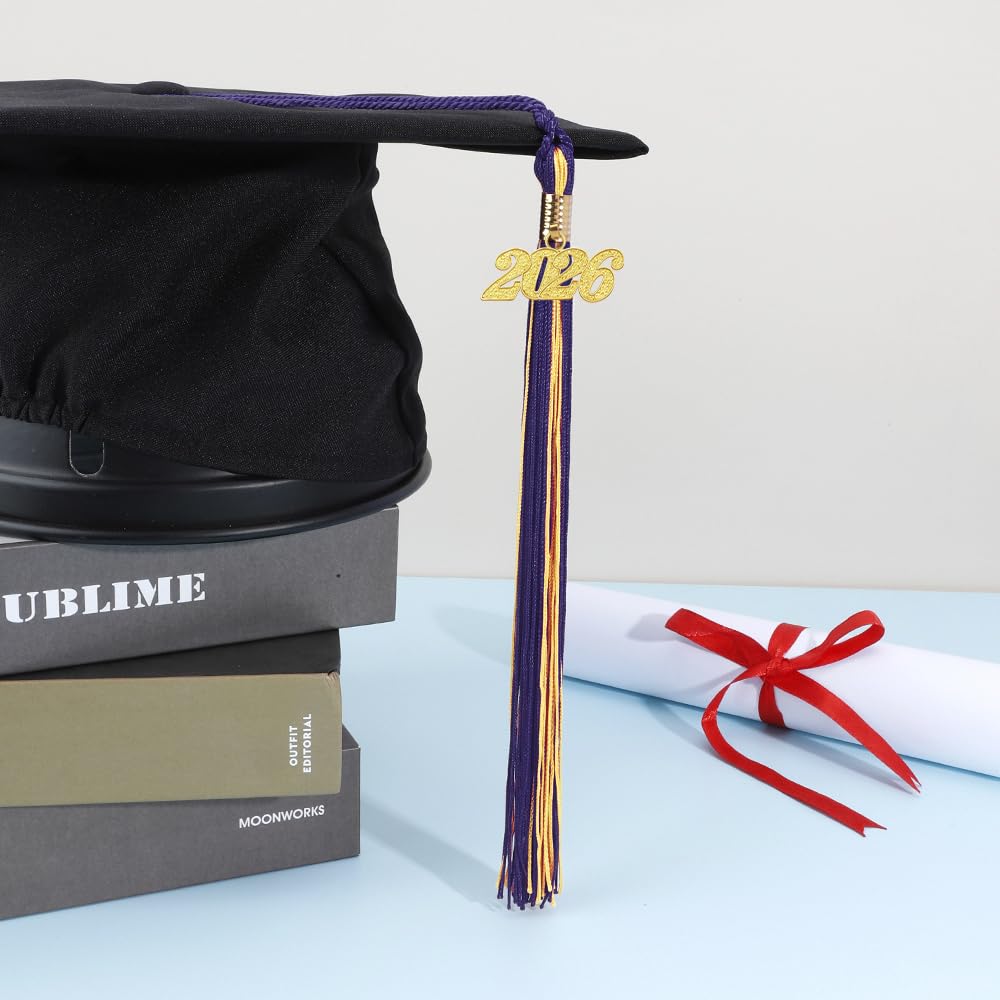 2026 Black Tassel Graduation with Charm,Graduation Cap Accessories,2026 Tassels for Caps Kindergarten Elementary School Middle School University Gifts for Students,Congrats Grad Ceremony Essentials BST220