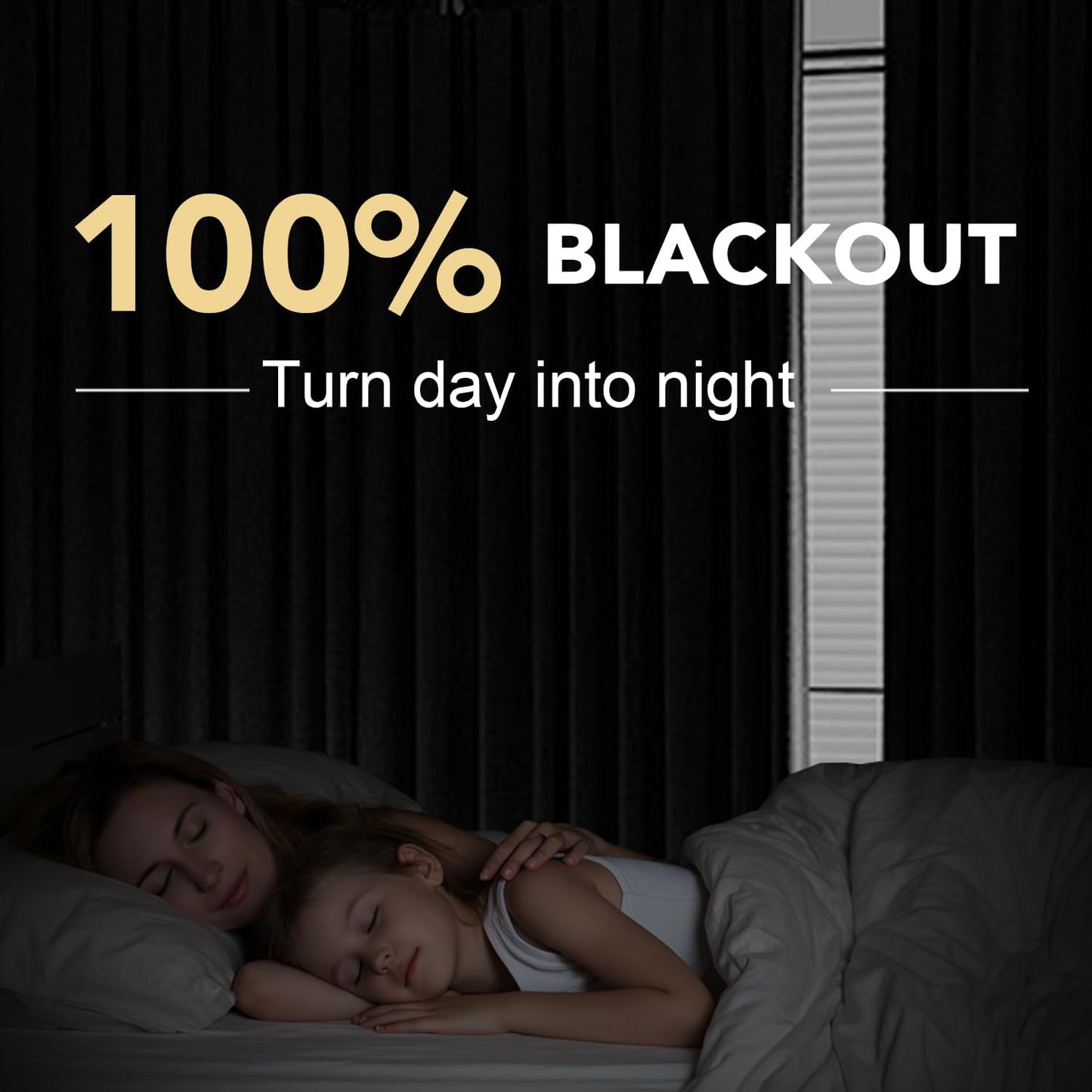 H.VERSAILTEX 100% Blackout Curtains for Bedroom 95-97