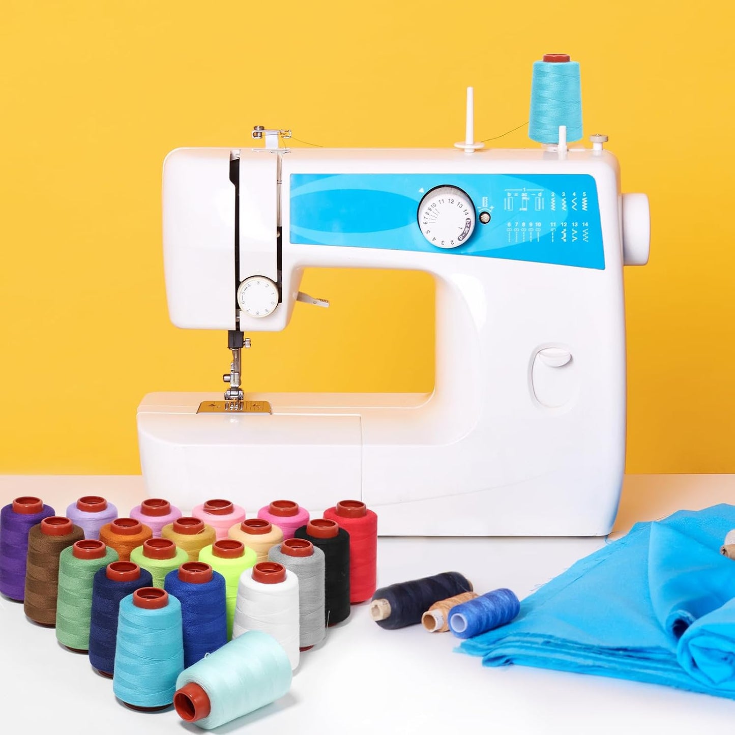 20 Pcs Sewing Embroidery Thread Kit, Each 800Y of Polyester Threads for Sewing Machine, All Purpose Color Sewing Thread of Polyester Threads for Sewing Machine, Hand Stitching, Quilting, Serger BST326H