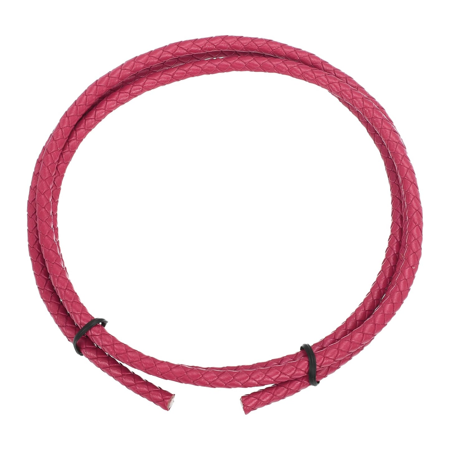 MECCANIXITY 1.1 Yards Bolo Tie Cord 6mm Diameter Round Braided Leather Strip 1 Meter Long for Bracelet Necklace Beading, Yellow WN420