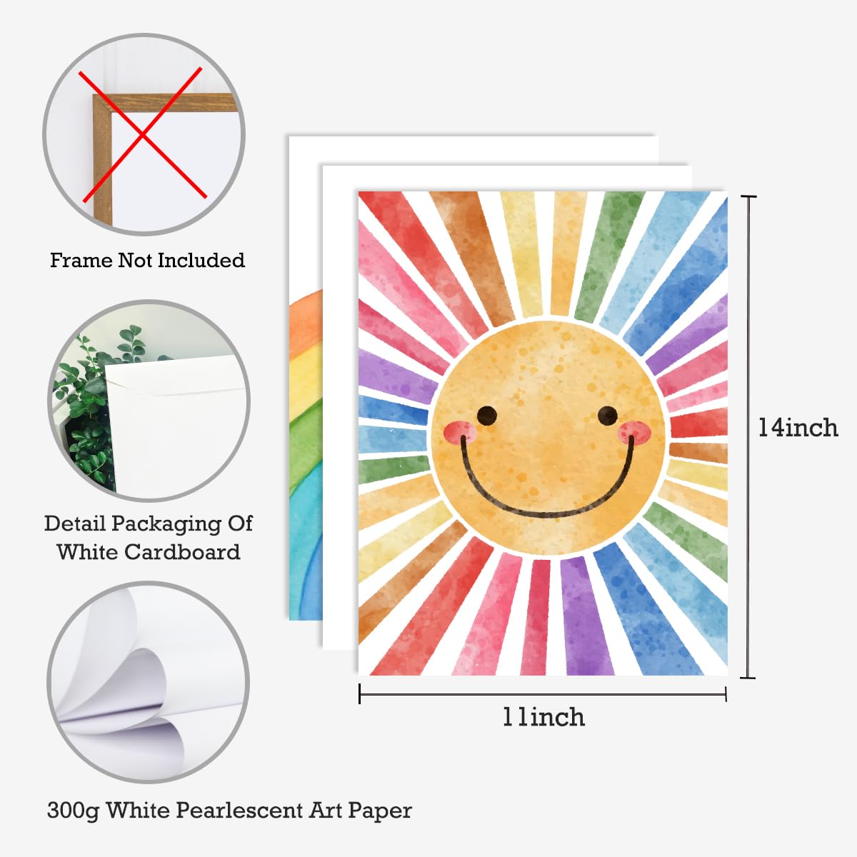 Positive Affirmations Posters for Kids,Inspirational Posters Prints Wall Art for Classroom Nursery Kids Room Home 11x14 Inch Unframed Set of 3 WN420