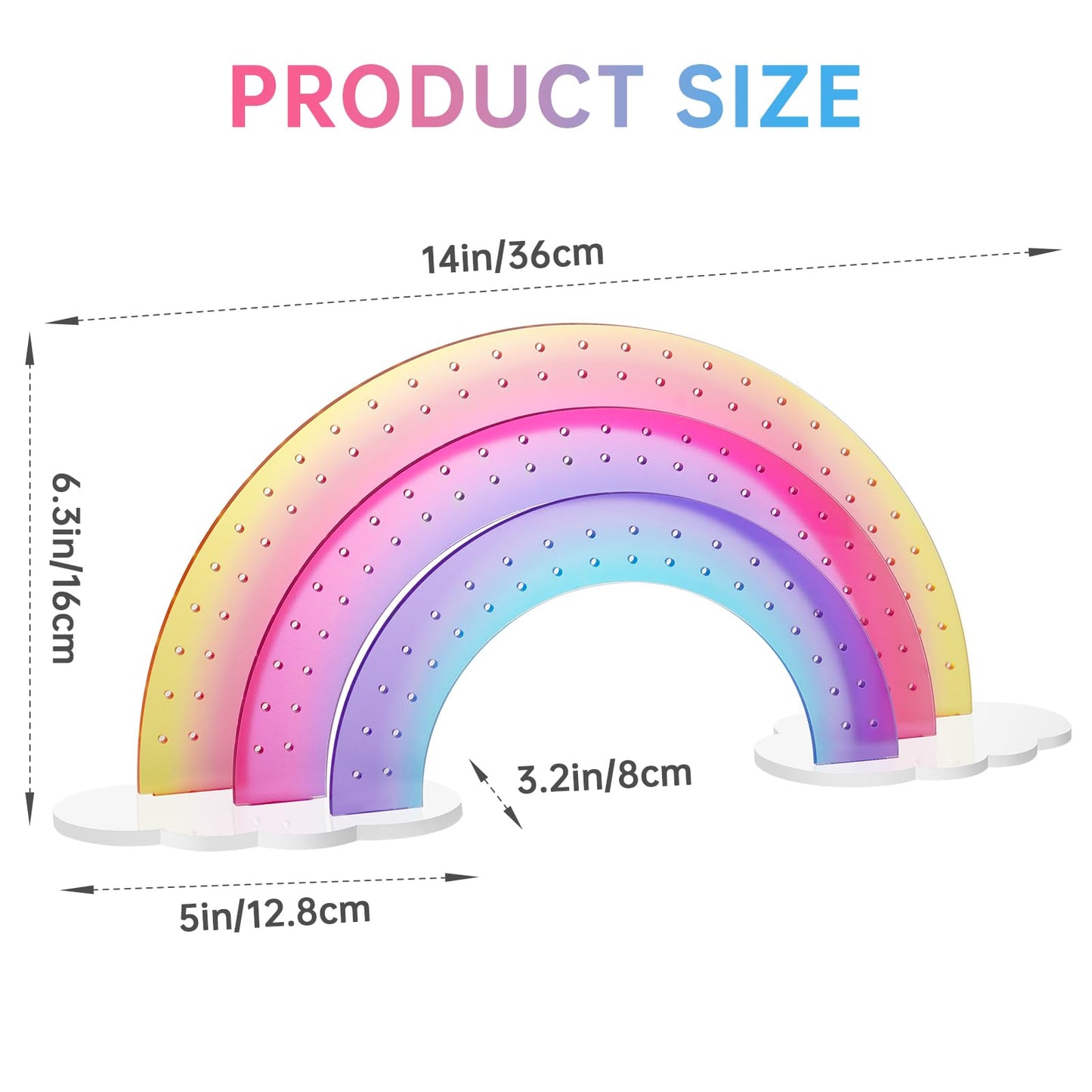 NiHome Earring Organizer Holder, 3-Tier 140 Holes Display, Iridescent | Lightweight Sturdy Fade-Resistant Vanity and Bathroom Storage Detachable Easy Assembly Travel-Friendly Design BST326H