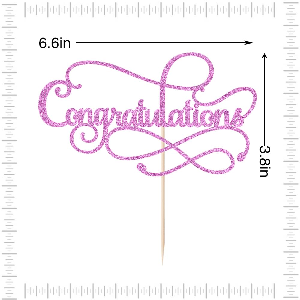 Congratulations Cake Topper,Congratulations 2026 Graduation | Cake Topper,Graduation, Wedding, Retirement, Birthday, Anniversary, Celebration Party Decorations Supplies (Black Gold) BST202