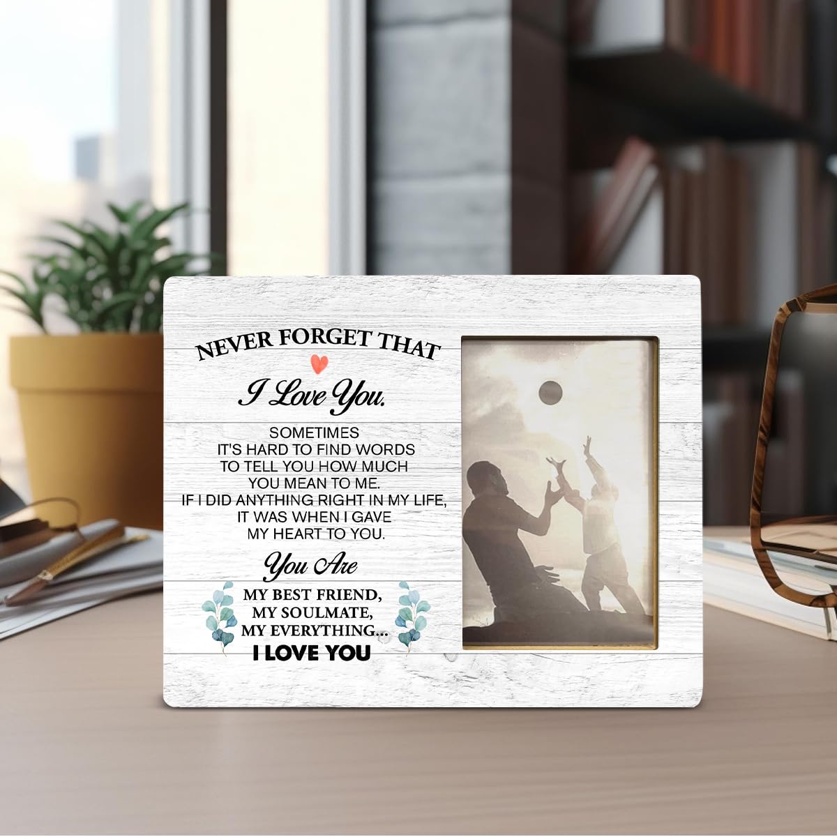 Yuzi-n Memorial Gifts for Loss of Brother Sympathy Wood Picture Frame | Remembrance Brothers Gifts, Memorial Picture Frame for 4x6 Inches Photo BST326H