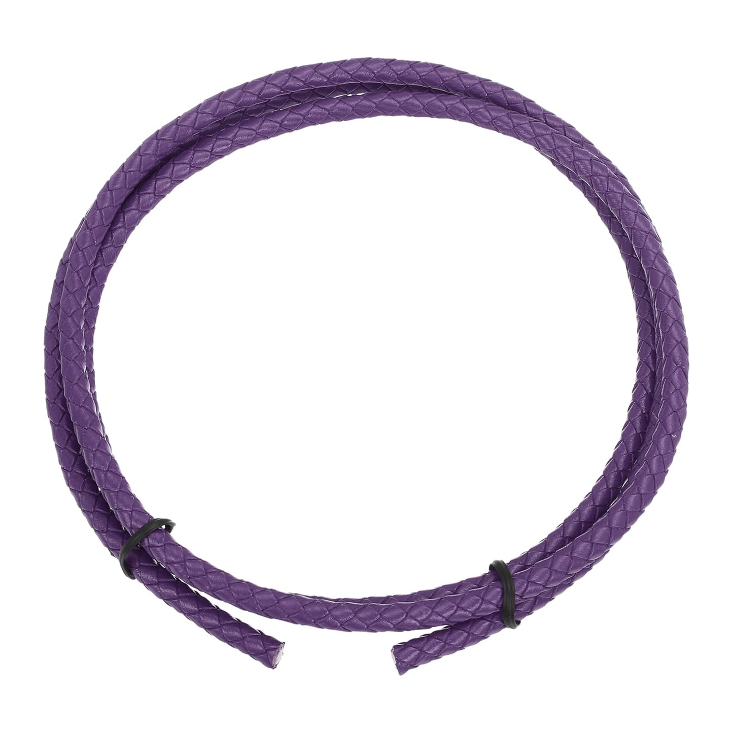 MECCANIXITY 1.1 Yards Bolo Tie Cord 6mm Diameter Round Braided Leather Strip 1 Meter Long for Bracelet Necklace Beading, Yellow WN420