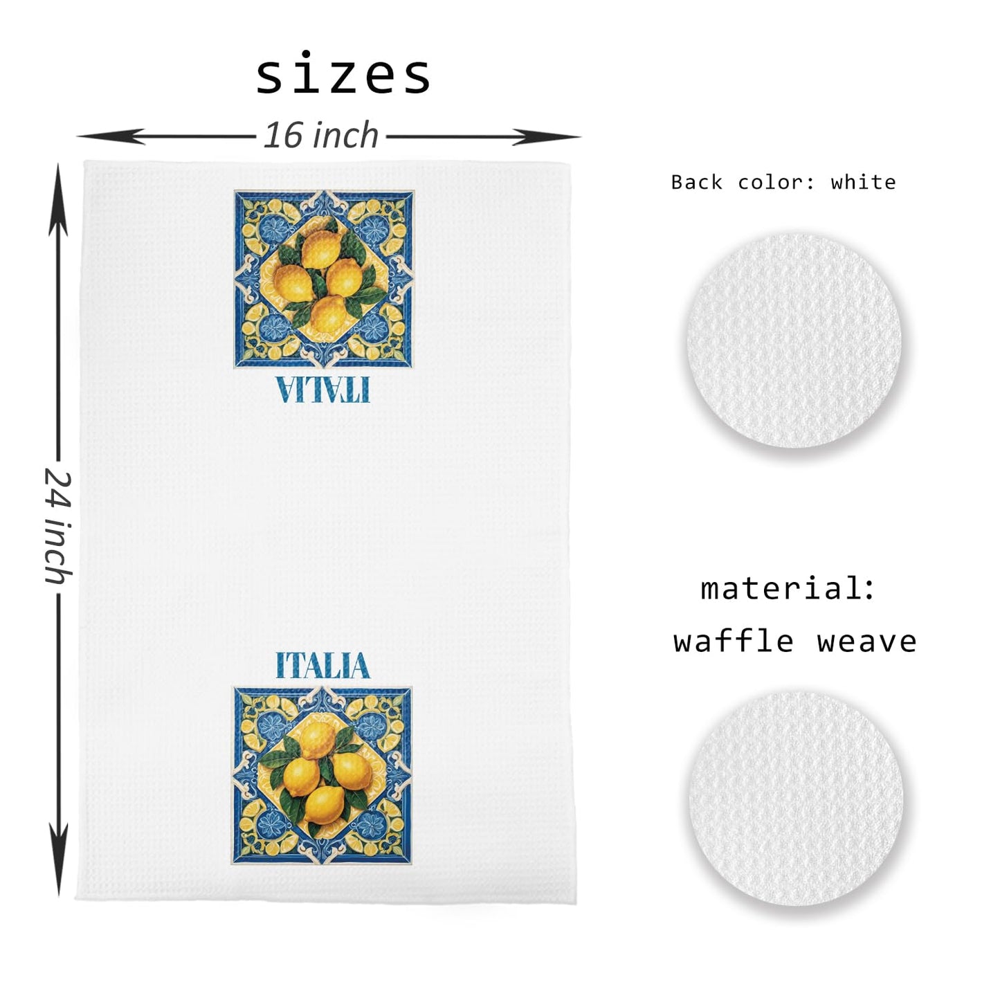 Bon Appetite Modern Kitchen Towels, Farmhouse French Dish Tea Towels for Kitchen, Gifts for Cooking Lovers Decorative Hand Towels, 16x24 Inch WN420