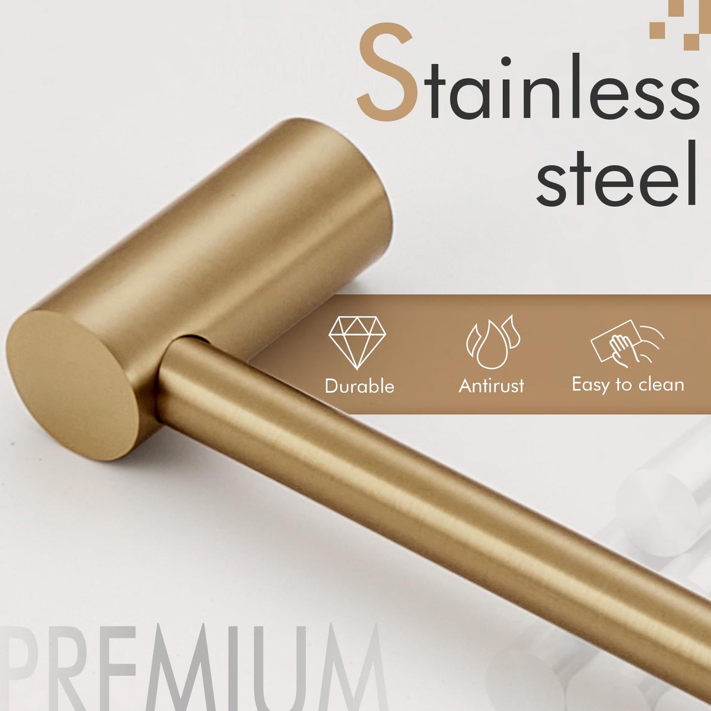 KOKOSIRI Bathroom Hand Towel Rings 9-Inch Hand Towel Holder Wall Mounted Bathroom Hardware Accessories Oil Rubbed Bronze Stainless Steel, B4007ORB-L9 BST202