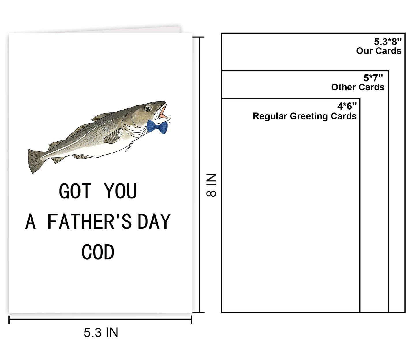 Funny Fathers Day Card for Dad Stepdad Bonus Dad Husband Grandpa, Humorous Happy Father's Day Card Gift from Son Daughter Grandson Granddaughter, Unique Fathers Day Card for Him BST202
