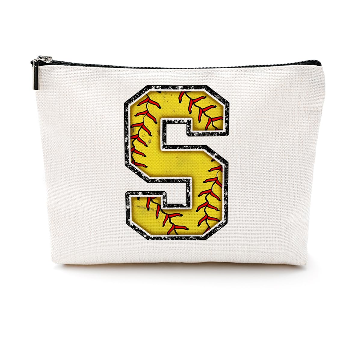 Soccer Gifts Initial Makeup Bag Soccer Girl Gifts Cosmetic Bag Letter D | Monogrammed Zipper Pouch Soccer Accessories for Girls Women Player Coaches Friend Graduation Birthday Gifts BST202