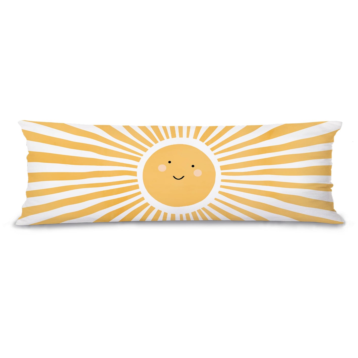 Boho Sun Sunshine 21x54 Body Pillow Cover Case, Modern Neutral Boho Horizontal Sun Sunset Sunrise Decorative Long Hug Pillow Cases for Bed Couch BST220