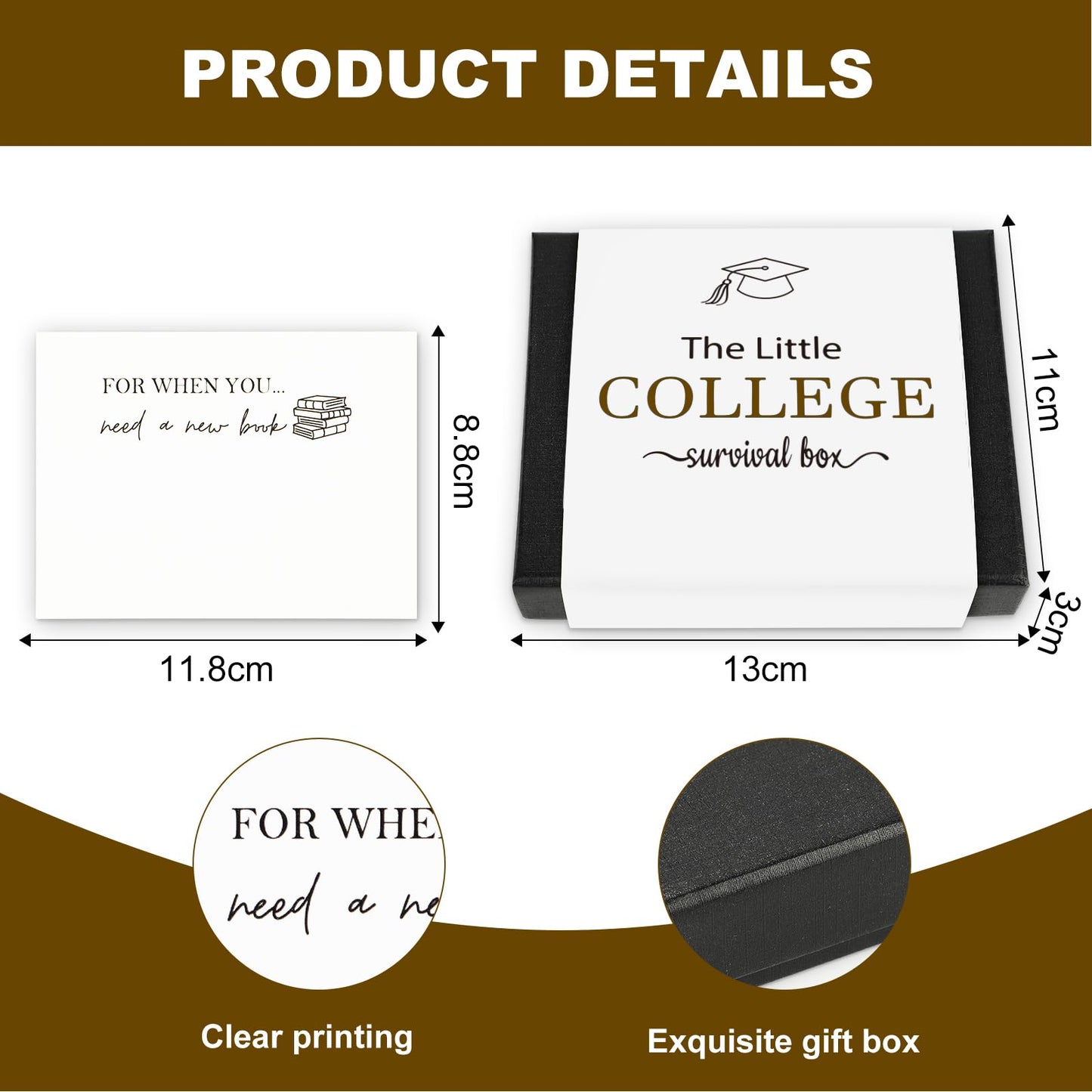 College Gift Card Care Package, College Care Package, School Graduation Gift, Cash Holder Money Holder(Brown BST220
