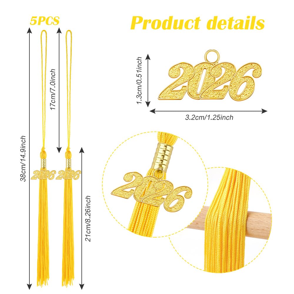 2026 Tassel Graduation 2 Pcs, 2026 Tassel Charm, Green Tassels, Graduation Cap Tassels 2026, Grad Cap Accessories for Graduate Hat Ceremonies Memorial Graduations Decorations BST220