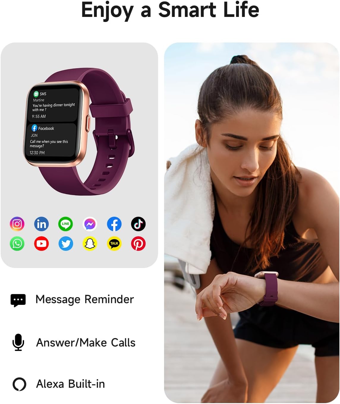 Smart Watch for Women 10:08 82