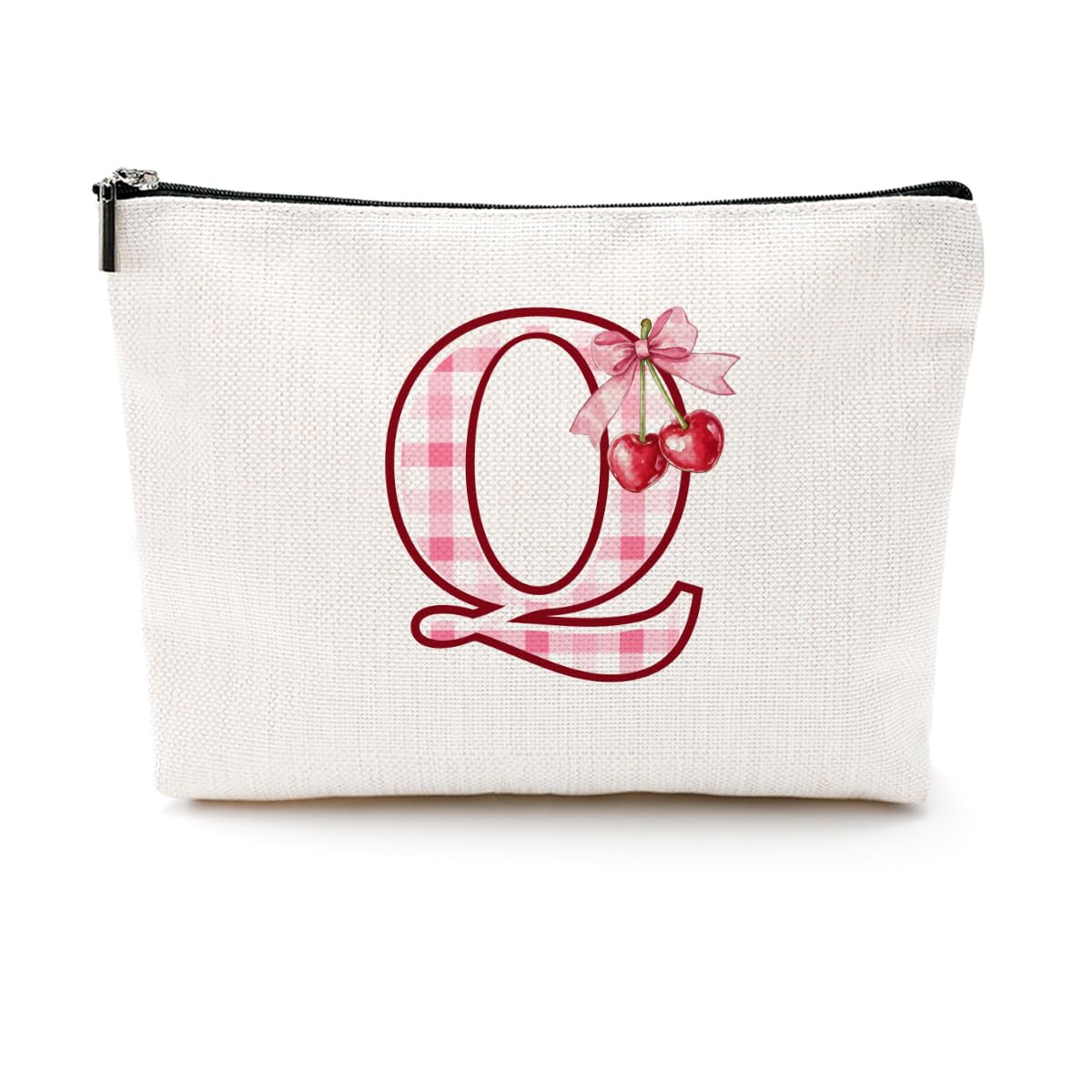 Soccer Gifts Initial Makeup Bag Soccer Girl Gifts Cosmetic Bag Letter D | Monogrammed Zipper Pouch Soccer Accessories for Girls Women Player Coaches Friend Graduation Birthday Gifts BST202